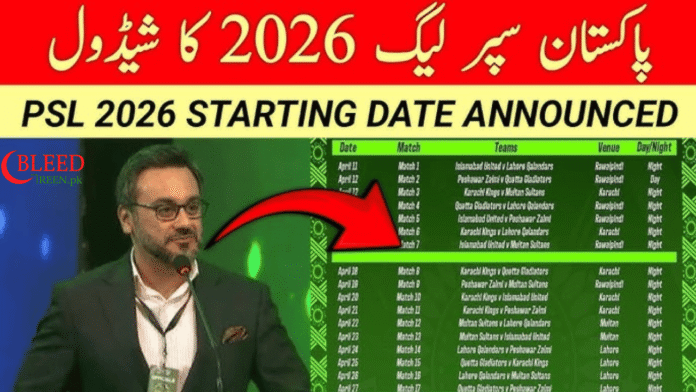 PSL 11 Dates Announced